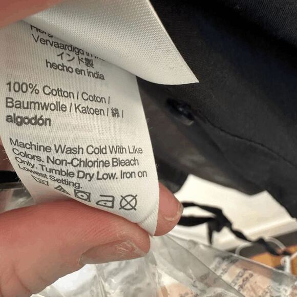 J.Crew Womens Black Long Sleeve Drawstring Mini Shirt Dress Size M BR599 NWOT - Picture 5 of 14